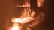 Kolkata Fire Video: 17 Houses Gutted in Major Blaze in Nimtala; No Casualties Reported, West Bengal Ministers Rush to Scene