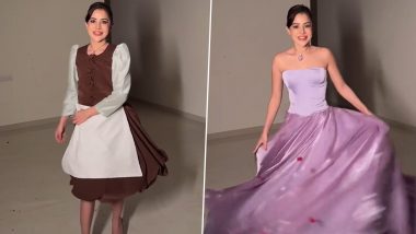 Fashionista Uorfi Javed Does It Again, Wows Paparazzi With Her Stylish Cinderella Transformation (Watch Videos)