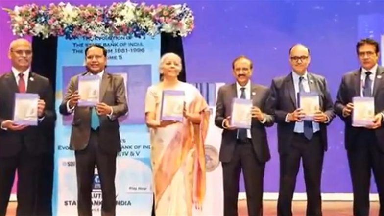 Nirmala Sitharaman Unveils Commemorative Coin To Mark Completion of 100 Years of SBI’s Mumbai Main Branch Building