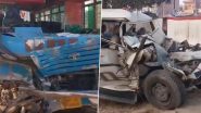 Hardoi Road Accident: 5 Dead, 4 Injured As Speeding Bolero Collides With Private Bus at Gorai Intersection in Uttar Pradesh, UP CM Yogi Adityanath Expresses Condolences (Watch Video)