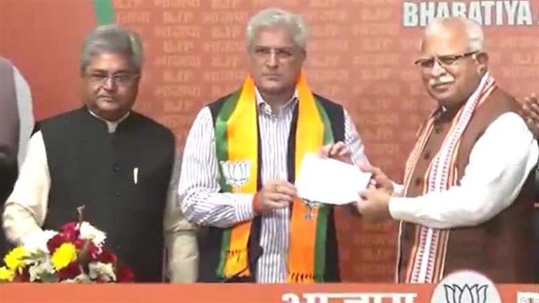 Kailash Gehlot Joins BJP: Former AAP Leader Switches Allegiance to Bharatiya Janata Party in Delhi (Watch Video)