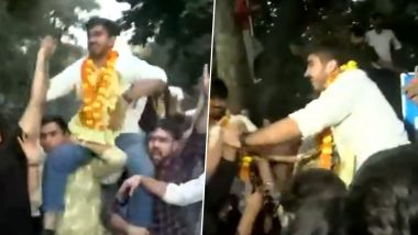 DUSU Election Result 2024: Rounak Khatri Wins Presidential Post for NSUI, Students Celebrate (Watch Video)