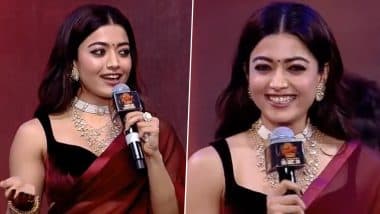 ‘Namaste Patna, Ka Haal Ba?’: Rashmika Mandanna Aka Srivalli Leaves ‘Pushpa 2’ Fans Impressed With Her Cute Bhojpuri at Trailer Launch Event (Watch Video)