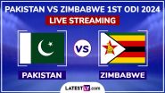 Pakistan vs Zimbabwe 1st ODI 2024 Live Streaming Online in India: How To Watch PAK vs ZIM Cricket Match Free Live Telecast on TV?