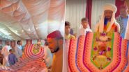 35-Foot Cash Garland in Pakistan: Groom Wears PKR 1 Lakh Garland of 2,000 Notes Gifted by Brother (Watch Video)