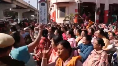 Protest in Manipur: Women Vendors Rally Amid Rising Tensions Following Kidnapping of 6 and Discovery of 3 Bodies (Watch Video)