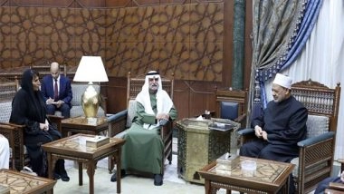World News | Nahyan Bin Mubarak Meets Grand Imam of Al-Azhar, Reaffirms UAE's Commitment to Promoting Peace, Co-existence