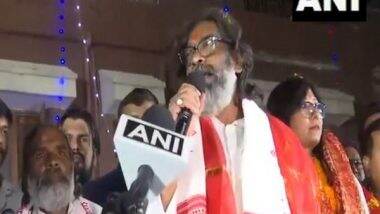 India News | CM Hemant Soren Holds Roadshow in Ranchi, Promises Progress Ahead of Jharkhand Assembly Polls