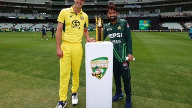 Sports News | 1st ODI: Cummins Plays Spoilsport in Rizwan's Pakistan Captaincy Debut Party by Guiding Australia to Victory