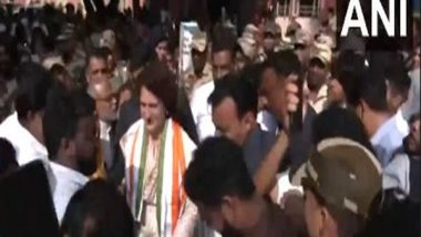 India News | Wayanad By-polls: Congress Candidate Priyanka Gandhi Interacts with Students of Pazhassiraja College