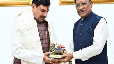 India News | Chhattisgarh CM Vishnu Deo Sai Welcomes MP CM Mohan Yadav at His Residence