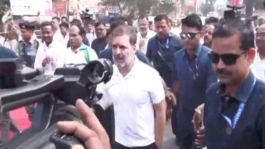 India News | UP: Rahul Gandhi Inaugurates Shaheed Chowk, Degree College Chauraha in Raebareli