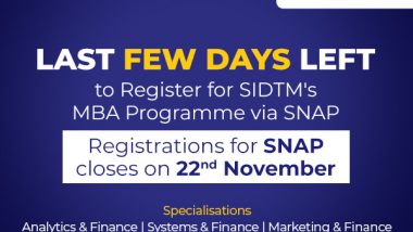 Business News | SNAP 2024 Registration for SIDTM Closing Soon--Join the Top-Ranked Institution and Experience a Dynamic Campus Life