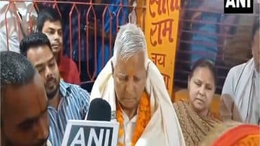 India News | RJD Chief Lalu Prasad Yadav, MP Misa Bharti Visit Ular Sun Temple on Chhath