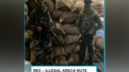 India News | Mizoram: Assam Rifles Recover Heroin, Illegal Areca Nuts Worth Rs 1.01 Crore in Champhai, Three Held