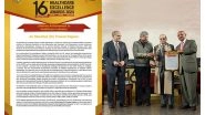 Business News | Rus Education Celebrates Lifetime Achievement Award for Air Marshal (Dr.) Pawan Kapoor (Retd.) AVSM, VSM & Bar at 16th FICCI Healthcare Excellence Awards 2024