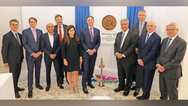 Business News | Deutsche Bank Honors Ratan Tata's Legacy with Commemorative Plaque at Erstwhile Tata House