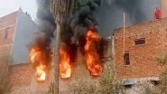 India News | UP: Fire Breaks out at Refined Oil Warehouse in Babugarh