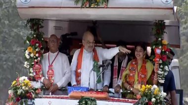 India News | Jharkhand Polls: HM Amit Shah Holds Roadshow in Support of NDA Candidates