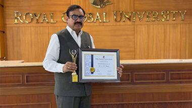 India News | Assam: Royal Global University Chancellor  AK Pansari Conferred with Outstanding Educator of the Year 2024 Award