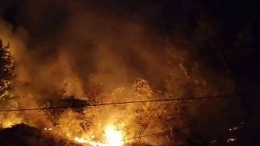 India News | Fire Breaks out in Forest Near Gandoh Bhalessa Village in J-K's Doda