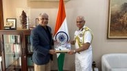World News | Coast Guard Chief S Paramesh Calls on India's High Commissioner to Sri Lanka, Discusses Maritime Security