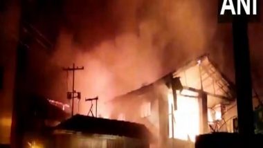 India News | J-K: Fire Breaks out in Industrial Estate Area of Sopore in Baramulla