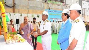 India News | Keel Laying of First Fleet Support Ship for Indian Navy Held in Visakhapatnam