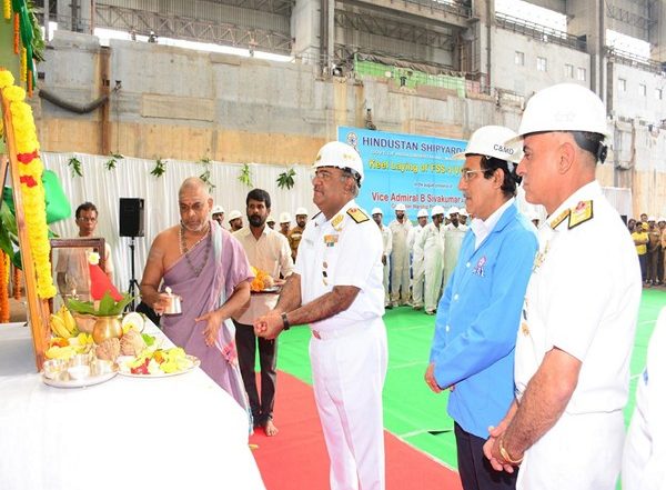 India News | Keel Laying of First Fleet Support Ship for Indian Navy Held in Visakhapatnam