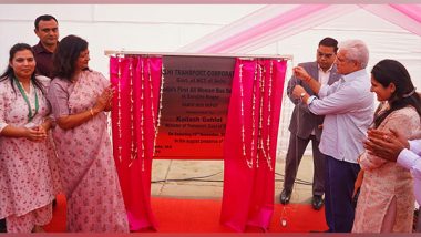 India News | Delhi's Transport Minister Kailash Gahlot Inaugurates World's First All-women Bus Depot 'Sakhi Depot'