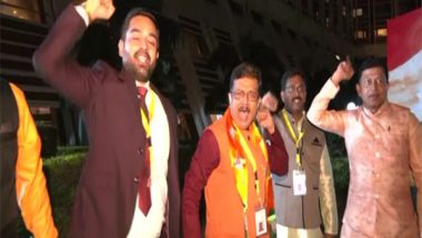 World News | 'Bharat Mata Ji Jai' 'Vande Mataram' Fills Abuja Air as Indian Diaspora Awaits PM Modi's Arrival in Nigeria