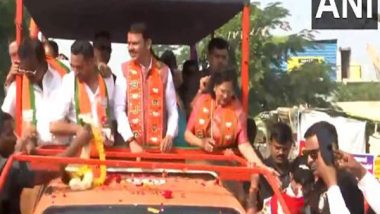 India News | Maharashtra Deputy CM Fadnavis Holds Roadshow in Nagpur Ahead of Assembly Polls