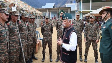 India News | Arunachal Pradesh: Governor Interacts with Troops Near LAC, Visits Monigong, a Vibrant Border Village