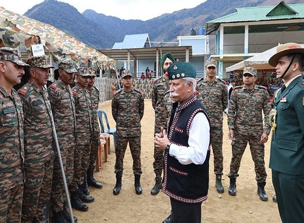 India News | Arunachal Pradesh: Governor Interacts with Troops Near LAC, Visits Monigong, a Vibrant Border Village