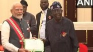 World News | PM Modi Gets Nigeria's Highest National Honour, Says Award Will Inspire to Take India-Nigeria Partnership to New Heights