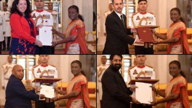 World News | Envoys of Six Countries Present Credentials to President Droupadi Murmu