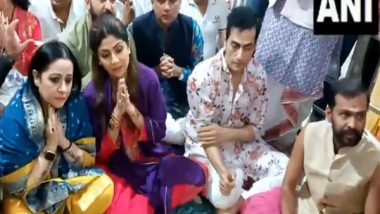 India News | MP: Actor Shilpa Shetty Offers Prayers at Mahakaleshwar Temple in Ujjain