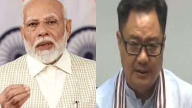 India News | PM Modi Extends Birthday Greetings to Union Minister Kiren Rijiju