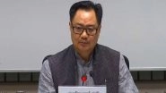 India News | Union Minister Kiren Rijiju Announces All Party Meeting on Nov 24 Ahead of Winter Session