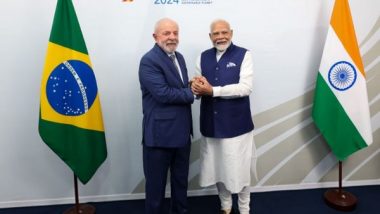 World News | PM Modi Meets Brazilian President Lula, Reaffirms Cooperation in Energy, Biofuels, Defence