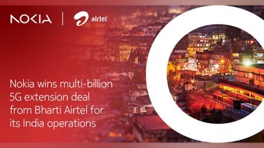 Business News | Nokia Wins 5G Extension Deal from Bharti Airtel for Its India Operations