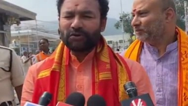 India News | Union Minister G Kishan Reddy Visits Lord Venkateswara Temple, Welcomes Decision to Remove Non Hindu Staff
