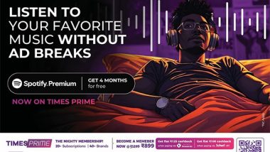 Business News | Times Prime Partners with Spotify to Offer Exclusive 4-Month Free Premium Membership for Members