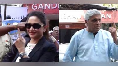 Entertainment News | Madhuri Dixit, Javed Akhtar Among Celebreties to Cast Their Ballot in Maharashtra Polls