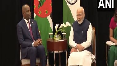 World News | PM Modi Holds Bilateral Talks with Dominica PM Roosevelt Skerrit in Georgetown