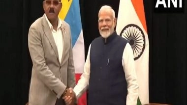 World News | PM Modi Meets Antigua and Barbuda PM Gaston Browne at India-CARICOM Summit, Discusses Key Issues