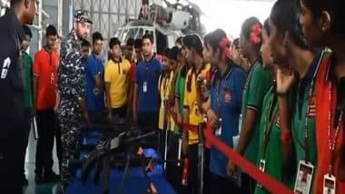 India News | Visakhapatnam: Over 10,000 Students Visit Indian Navy Air Station as Part of Navy Day Celebrations