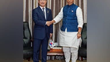 World News | Rajnath Singh Meets His South Korean, Australian and New Zealand Counterparts in Laos