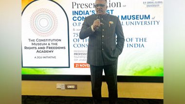 Business News | India's First Constitution Museum to Be Inaugurated by Om Birla, Speaker Lok Sabha, Nayab Singh Saini, Chief Minister of Haryana and Arjun Ram Meghwal, Union Law Minister