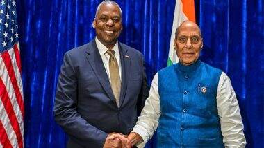 World News | In Laos, Rajnath Singh Holds Talks with US Counterpart Lloyd Austin, Highlights Defence Ties